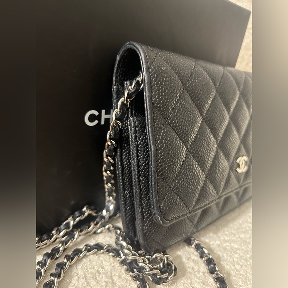 Chanel Black Caviar Wallet on Chain with Silver Hardware - Picture 7 of 14